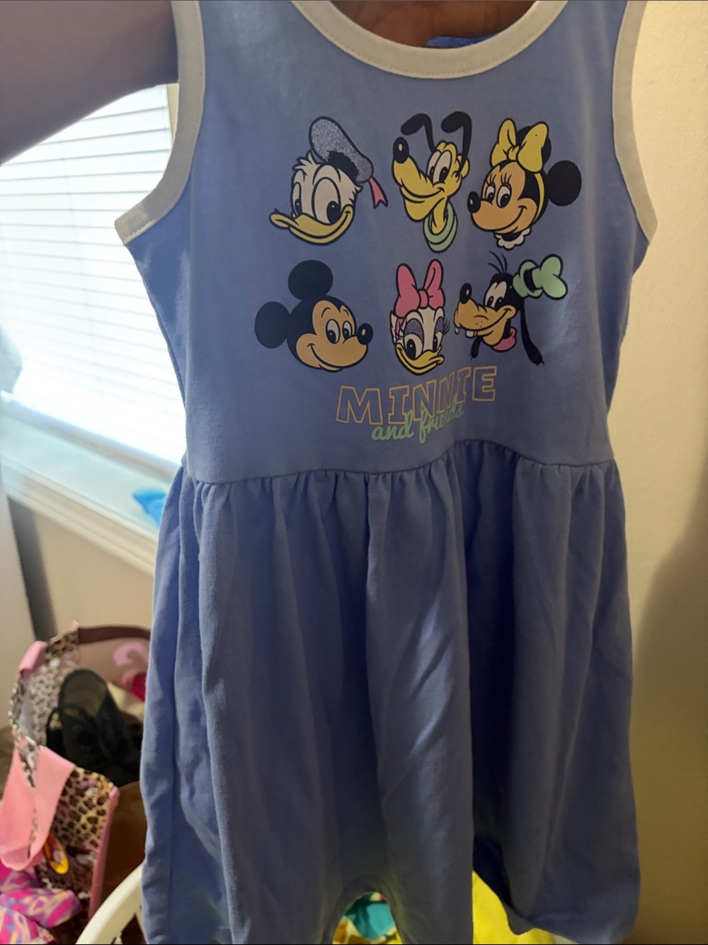 Disney Light Blue Minnie & Friends Sleeveless Tank Dress